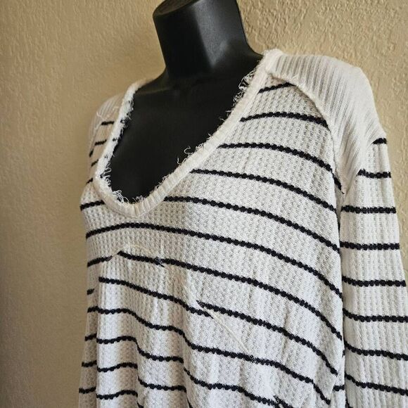 Free People Sunset Park Waffle Knit Thermal Sweater - Picture 3 of 9